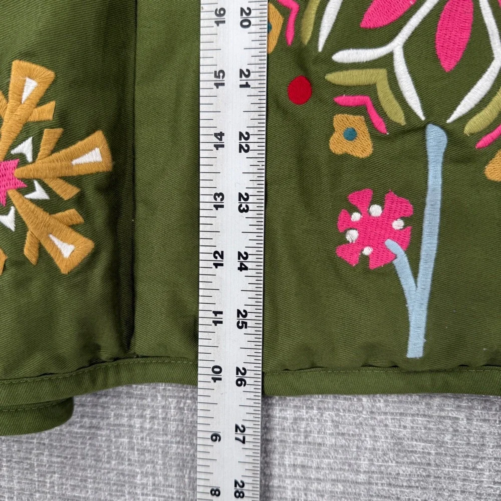 Vintage Pottery Barn Christmas Tree Skirt Home OS Embroidered Snowflake Country